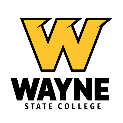 Large Yellow W with Wayne State College written below in black letters